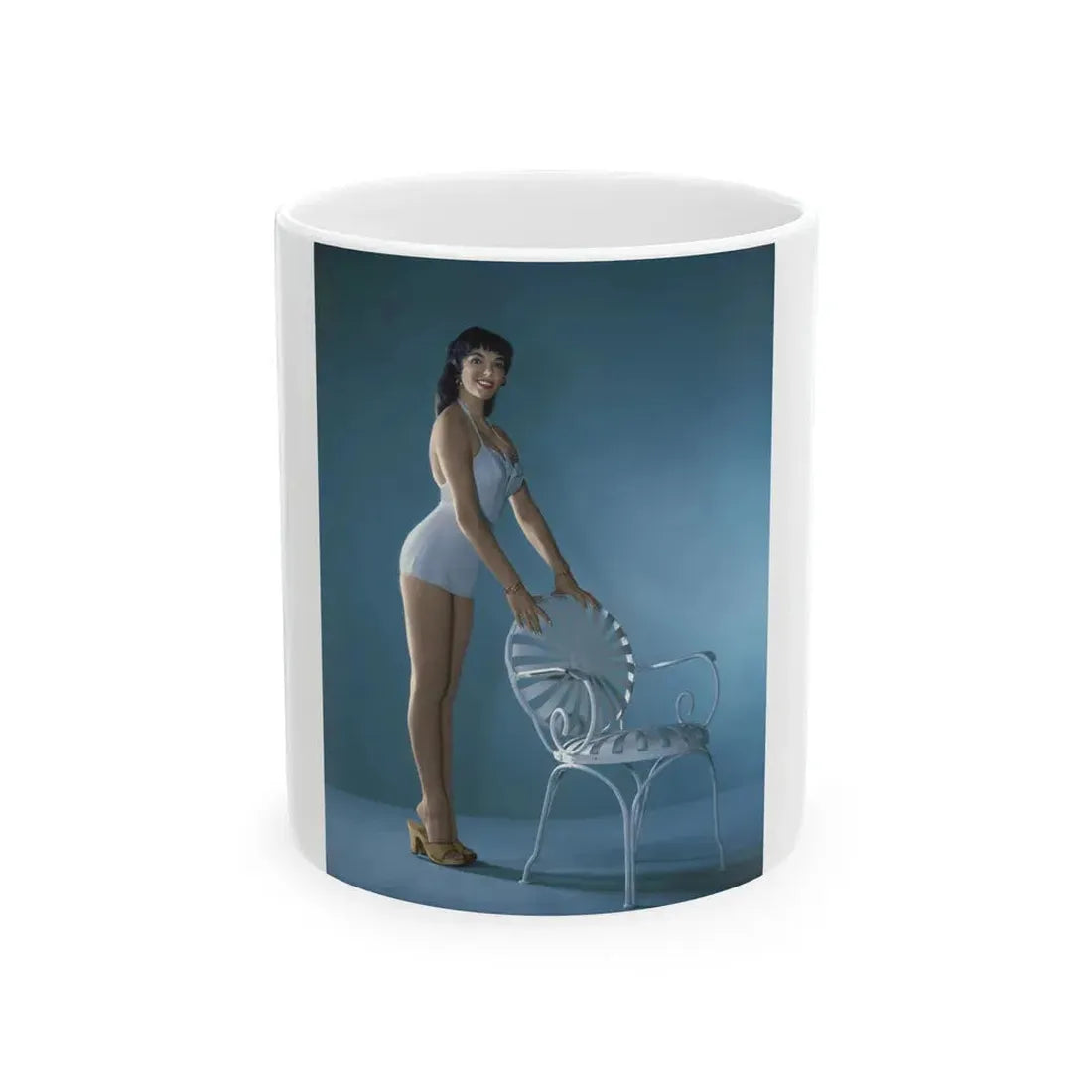 Joan Collins #409 (Vintage Female Icon) White Coffee Mug 11oz - Go Mug Yourself