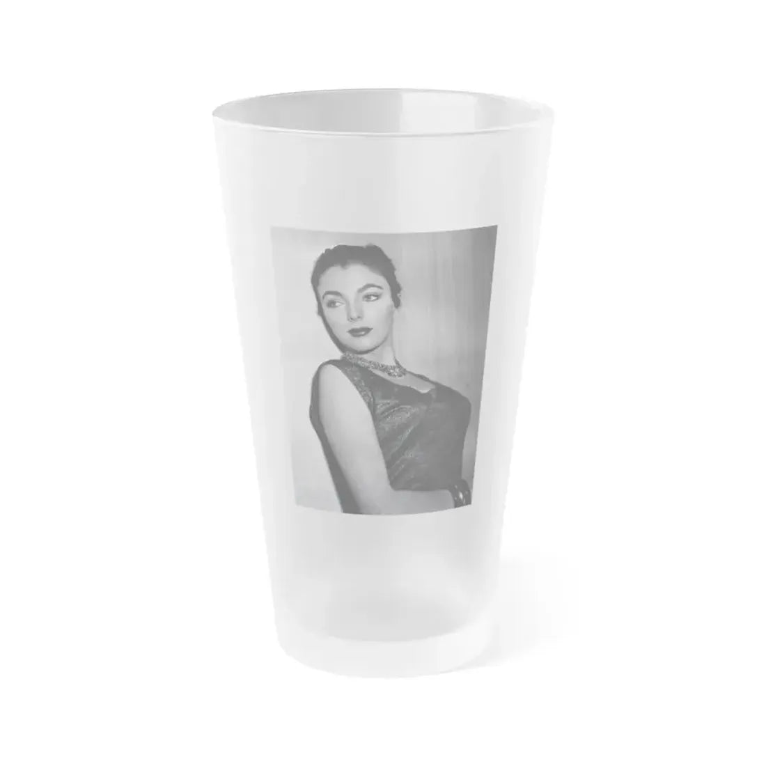 Joan Collins #416 (Vintage Female Icon) Frosted Pint Glass 16oz 16oz Frosted - Go Mug Yourself