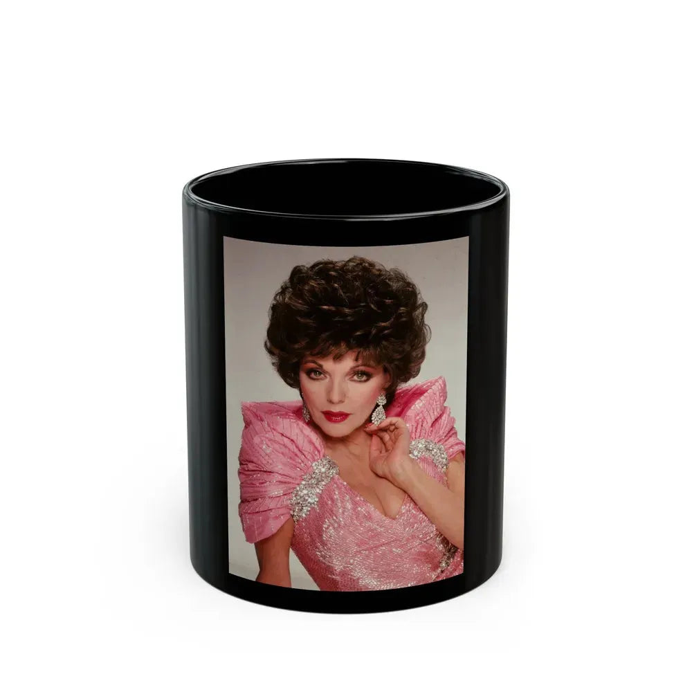 Joan Collins #418 (Vintage Female Icon) Black Coffee Mug 11oz - Go Mug Yourself