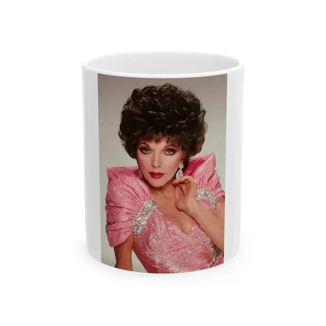 Joan Collins #418 (Vintage Female Icon) White Coffee Mug 11oz - Go Mug Yourself