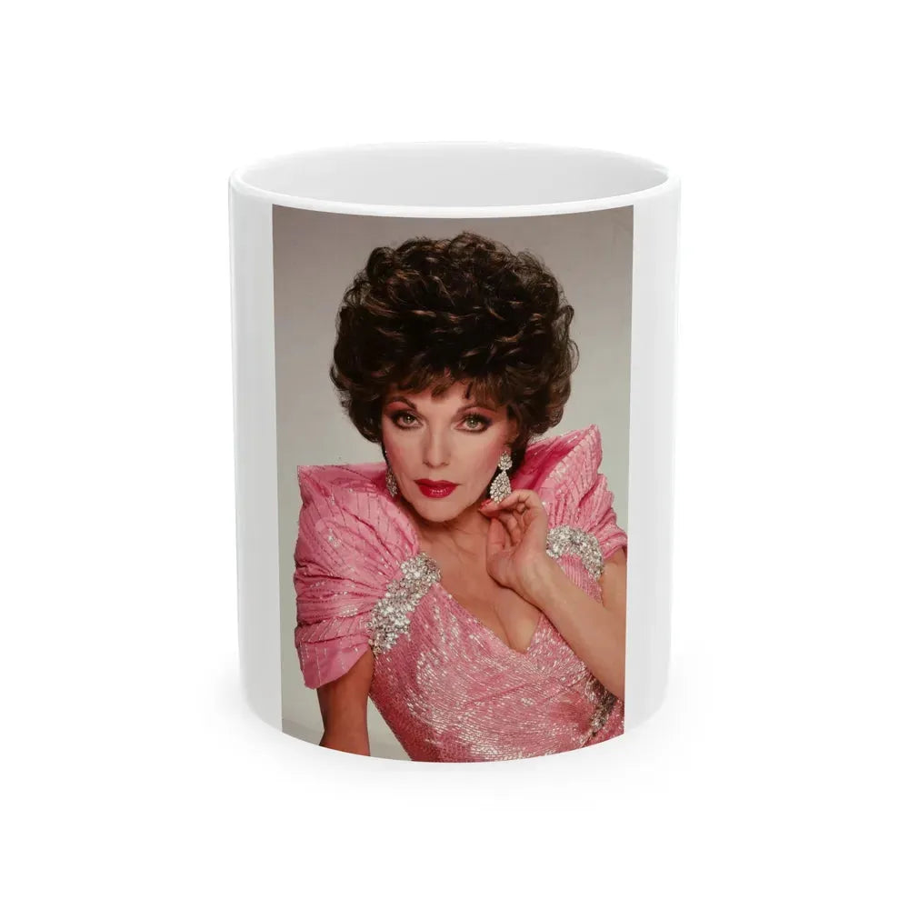 Joan Collins #418 (Vintage Female Icon) White Coffee Mug 11oz - Go Mug Yourself