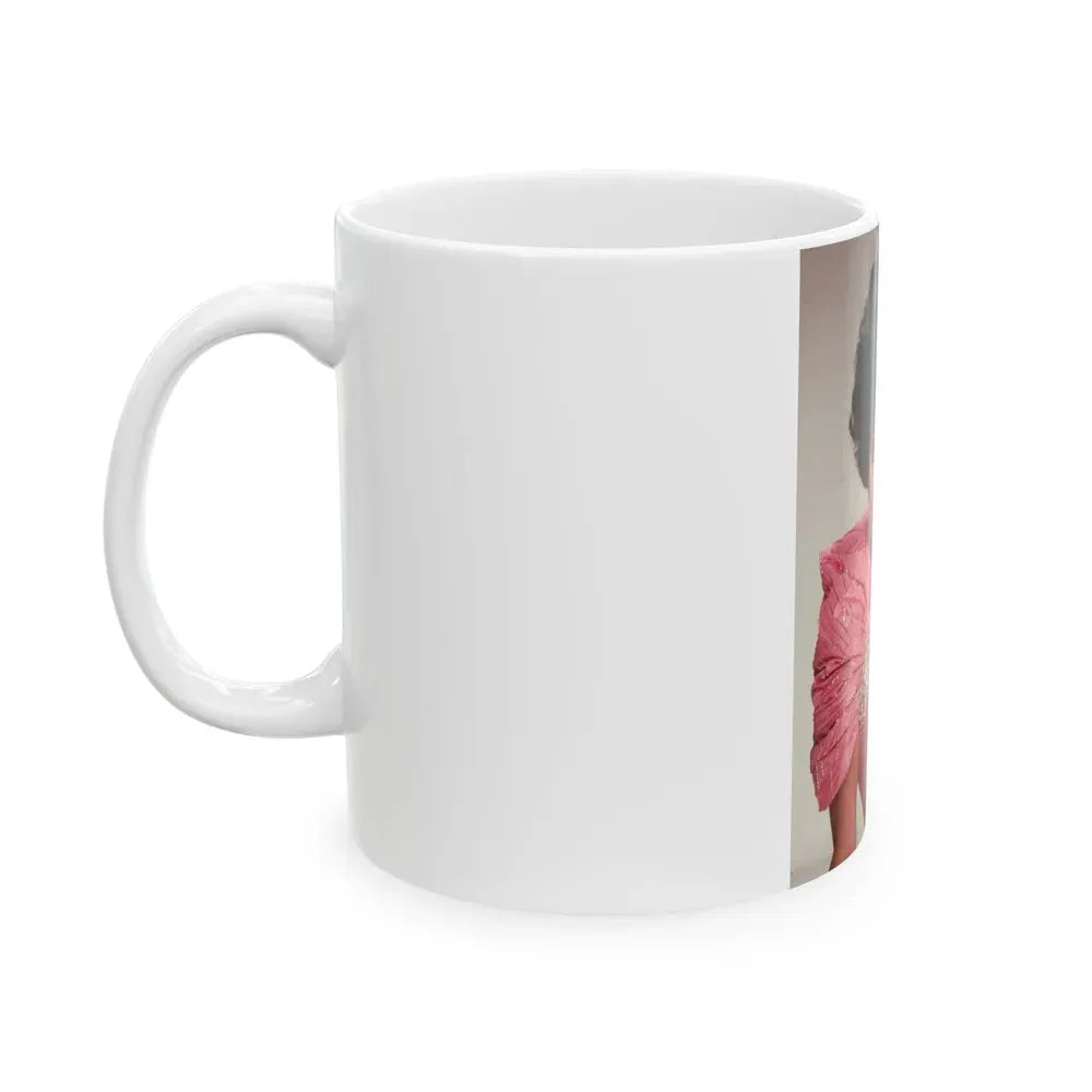Joan Collins #418 (Vintage Female Icon) White Coffee Mug - Go Mug Yourself