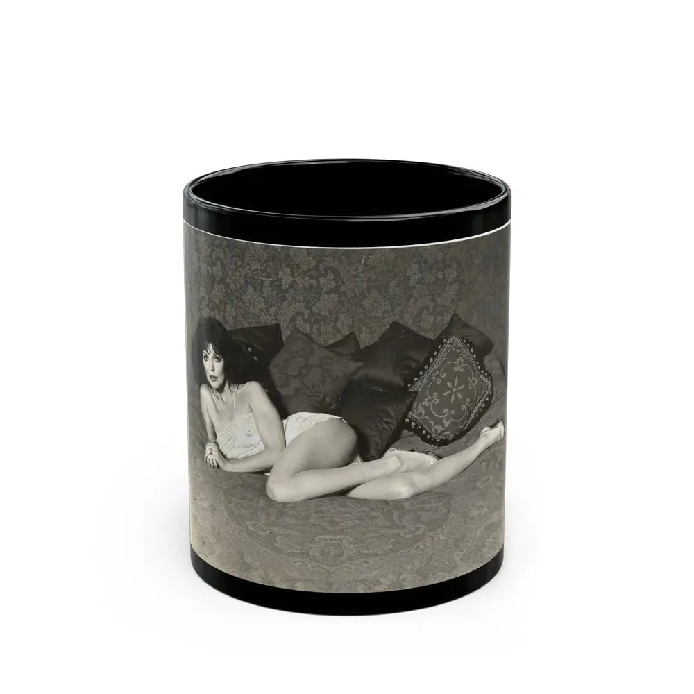 Joan Collins #419 (Vintage Female Icon) Black Coffee Mug 11oz - Go Mug Yourself
