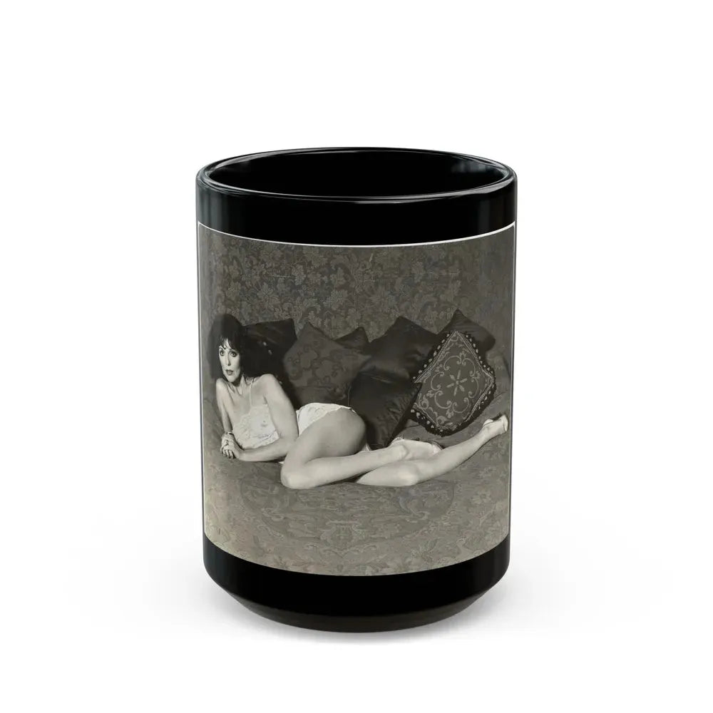 Joan Collins #419 (Vintage Female Icon) Black Coffee Mug 15oz - Go Mug Yourself
