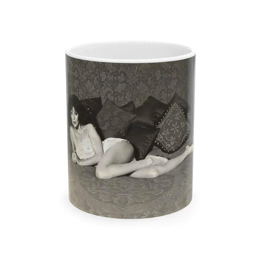 Joan Collins #419 (Vintage Female Icon) White Coffee Mug 11oz - Go Mug Yourself