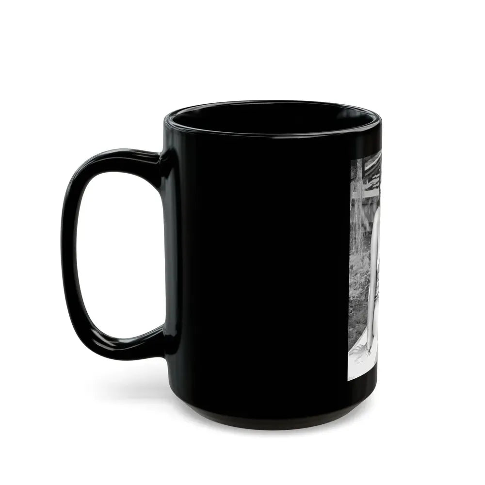 Joan Collins #420 (Vintage Female Icon) Black Coffee Mug - Go Mug Yourself