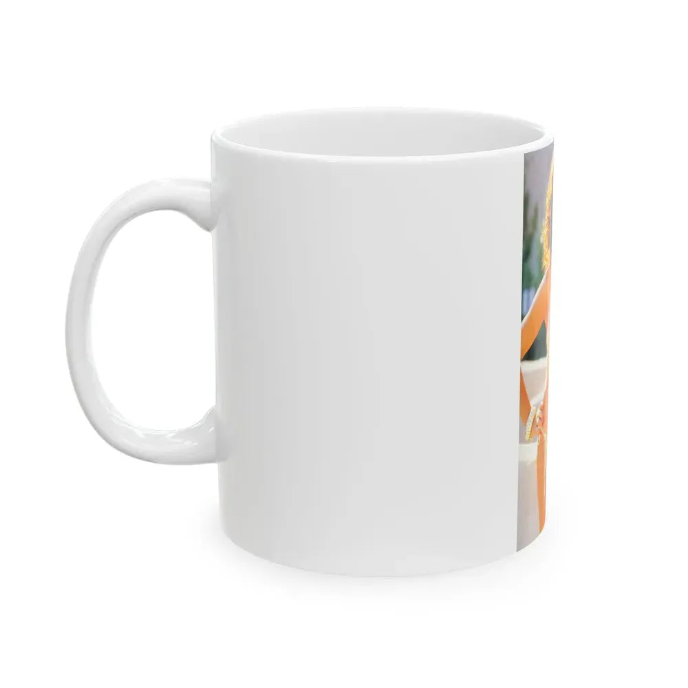 Joan Collins #422 (Vintage Female Icon) White Coffee Mug - Go Mug Yourself