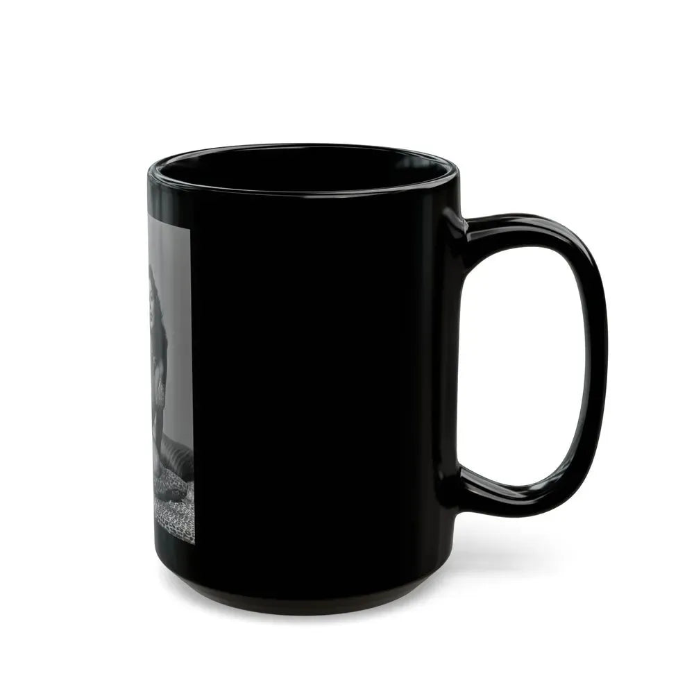 Joan Collins #424 (Vintage Female Icon) Black Coffee Mug - Go Mug Yourself