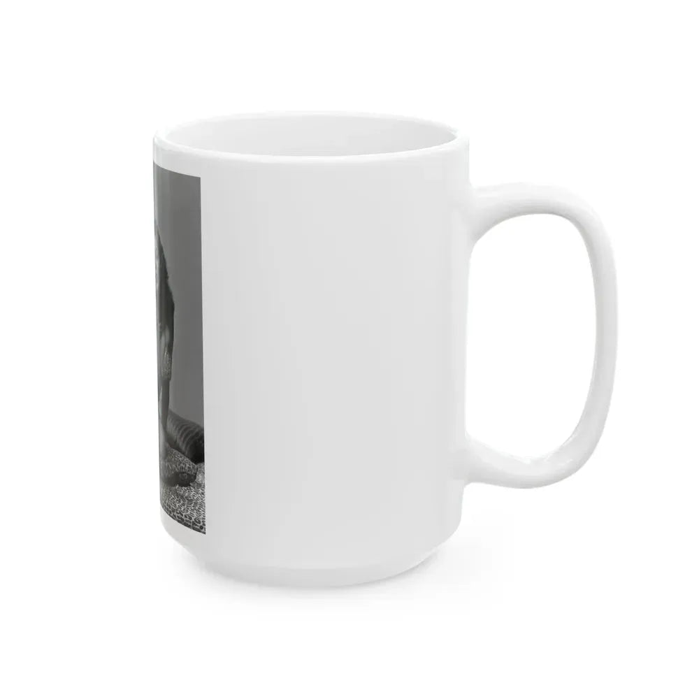 Joan Collins #424 (Vintage Female Icon) White Coffee Mug - Go Mug Yourself