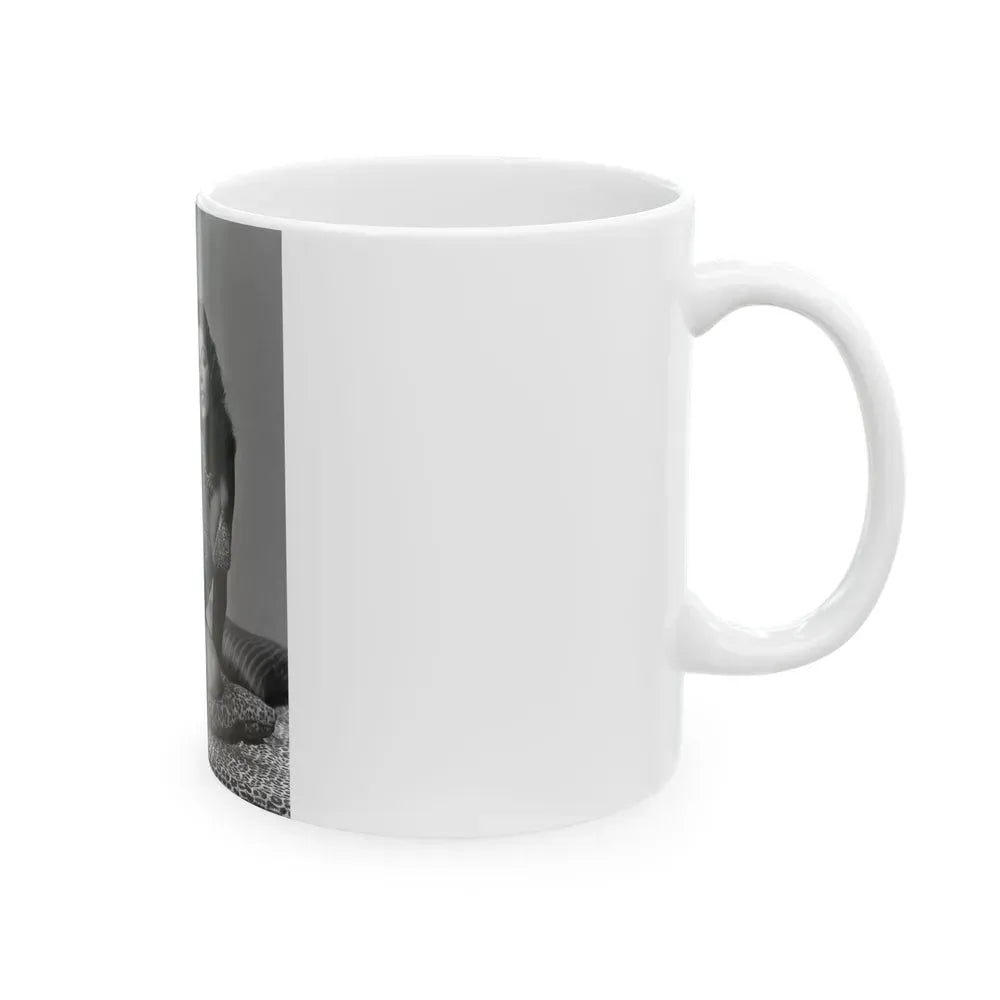 Joan Collins #424 (Vintage Female Icon) White Coffee Mug - Go Mug Yourself