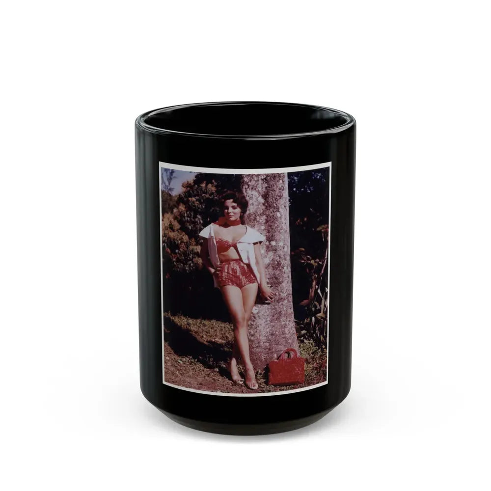 Joan Collins #428 (Vintage Female Icon) Black Coffee Mug 15oz - Go Mug Yourself