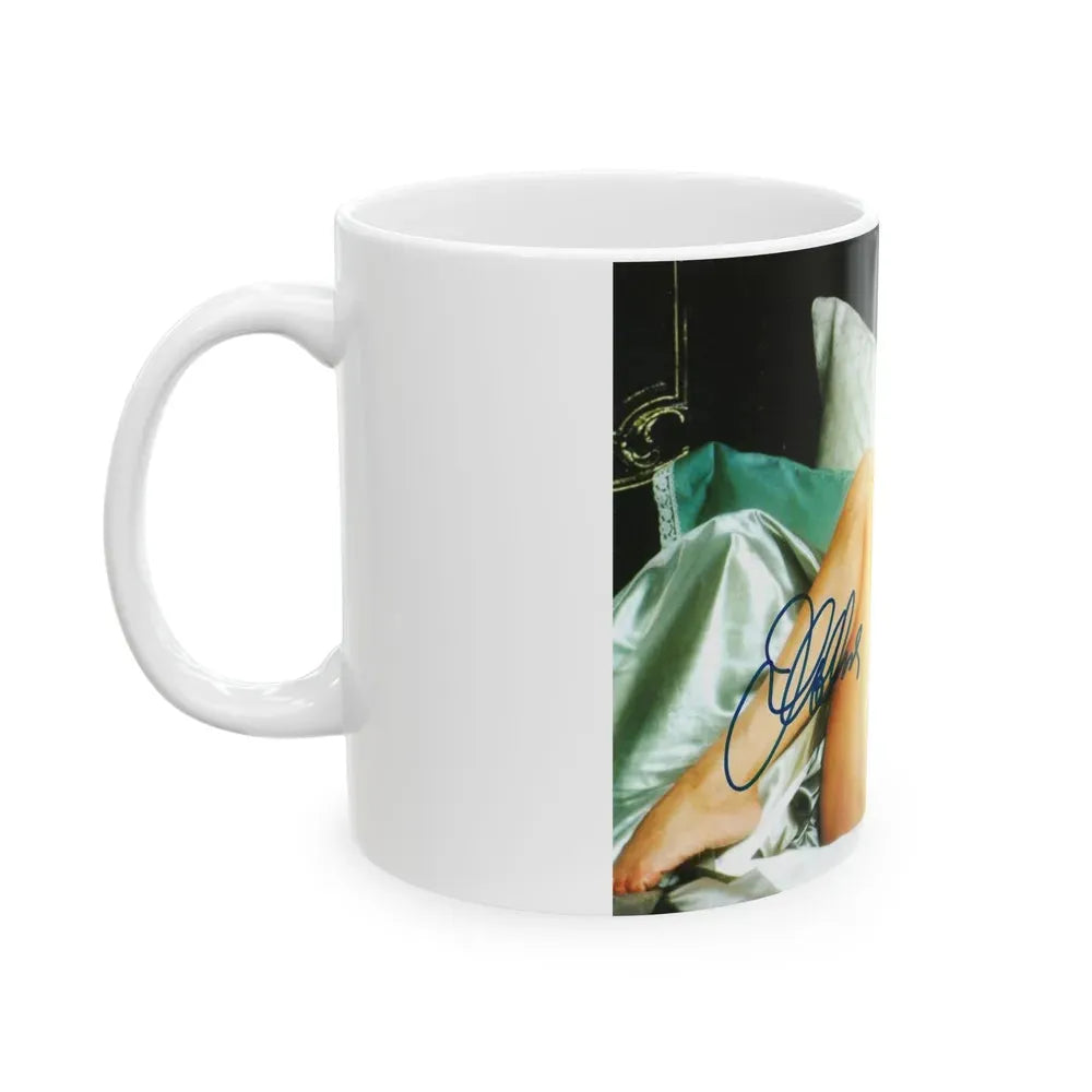 Joan Collins #429 - Topless (Vintage Female Icon) White Coffee Mug - Go Mug Yourself