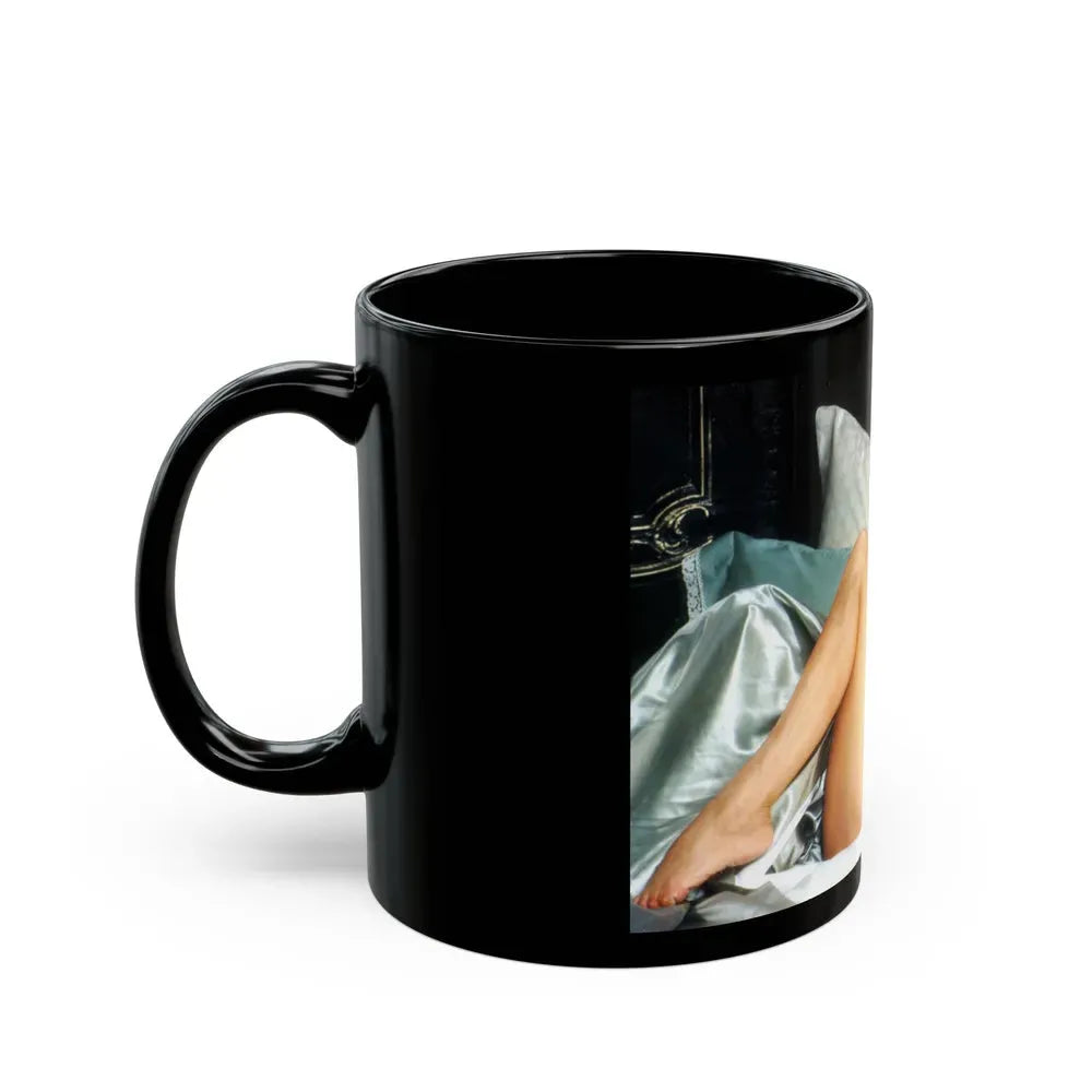 Joan Collins #429 (Vintage Female Icon) Black Coffee Mug - Go Mug Yourself