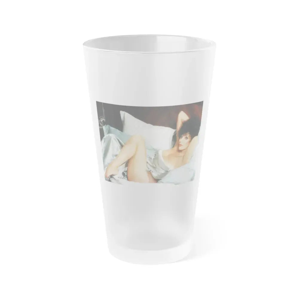 Joan Collins #429 (Vintage Female Icon) Frosted Pint Glass 16oz 16oz Frosted - Go Mug Yourself