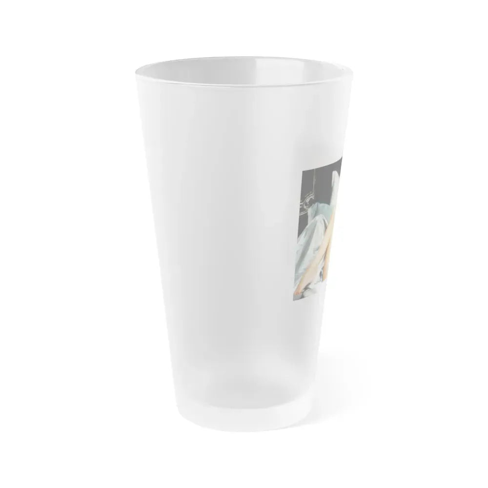 Joan Collins #429 (Vintage Female Icon) Frosted Pint Glass 16oz - Go Mug Yourself