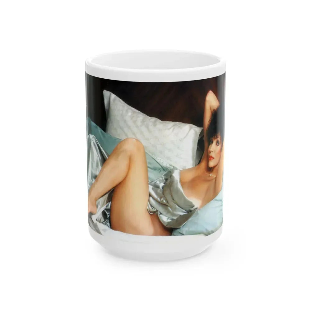 Joan Collins #429 (Vintage Female Icon) White Coffee Mug 15oz - Go Mug Yourself