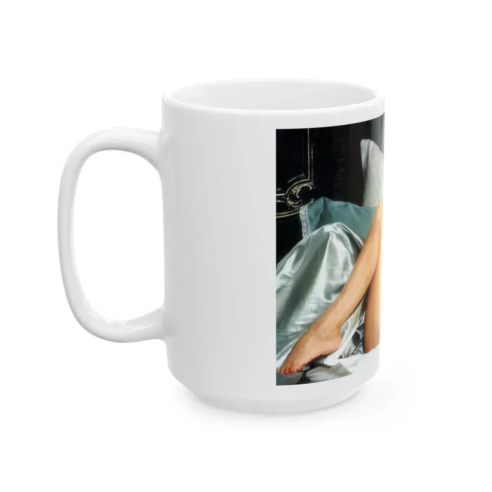 Joan Collins #429 (Vintage Female Icon) White Coffee Mug - Go Mug Yourself