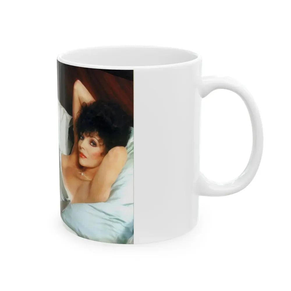 Joan Collins #429 (Vintage Female Icon) White Coffee Mug - Go Mug Yourself