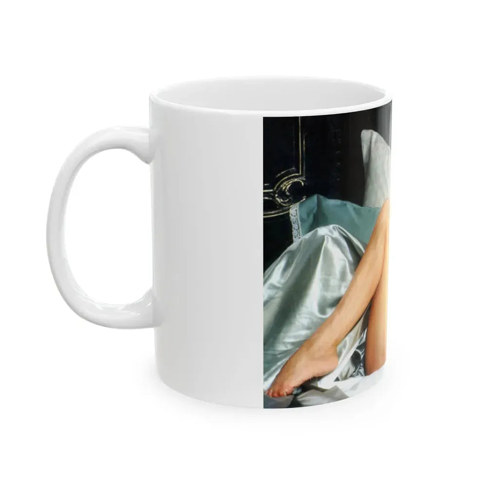Joan Collins #429 (Vintage Female Icon) White Coffee Mug - Go Mug Yourself