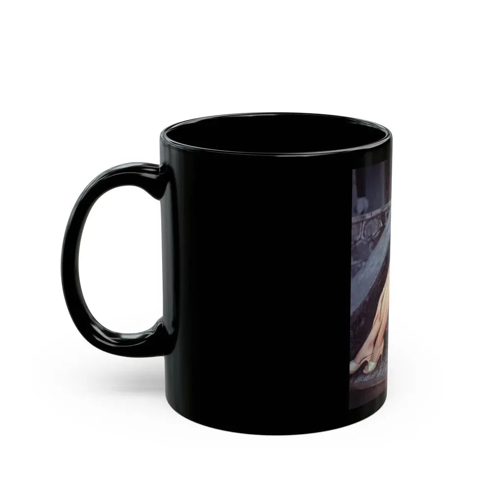 Joan Collins #430 (Vintage Female Icon) Black Coffee Mug - Go Mug Yourself
