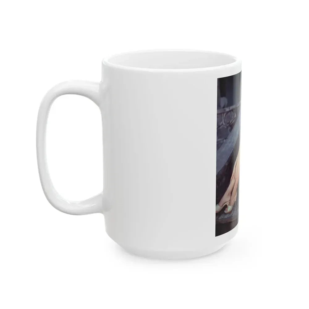Joan Collins #430 (Vintage Female Icon) White Coffee Mug - Go Mug Yourself