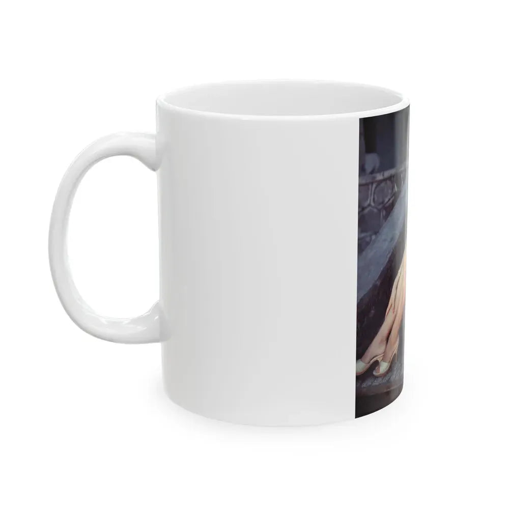 Joan Collins #430 (Vintage Female Icon) White Coffee Mug - Go Mug Yourself