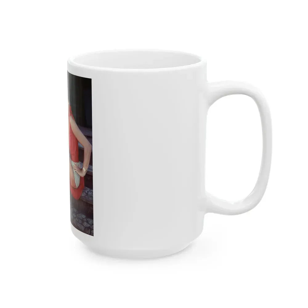 Joan Collins #430 (Vintage Female Icon) White Coffee Mug - Go Mug Yourself