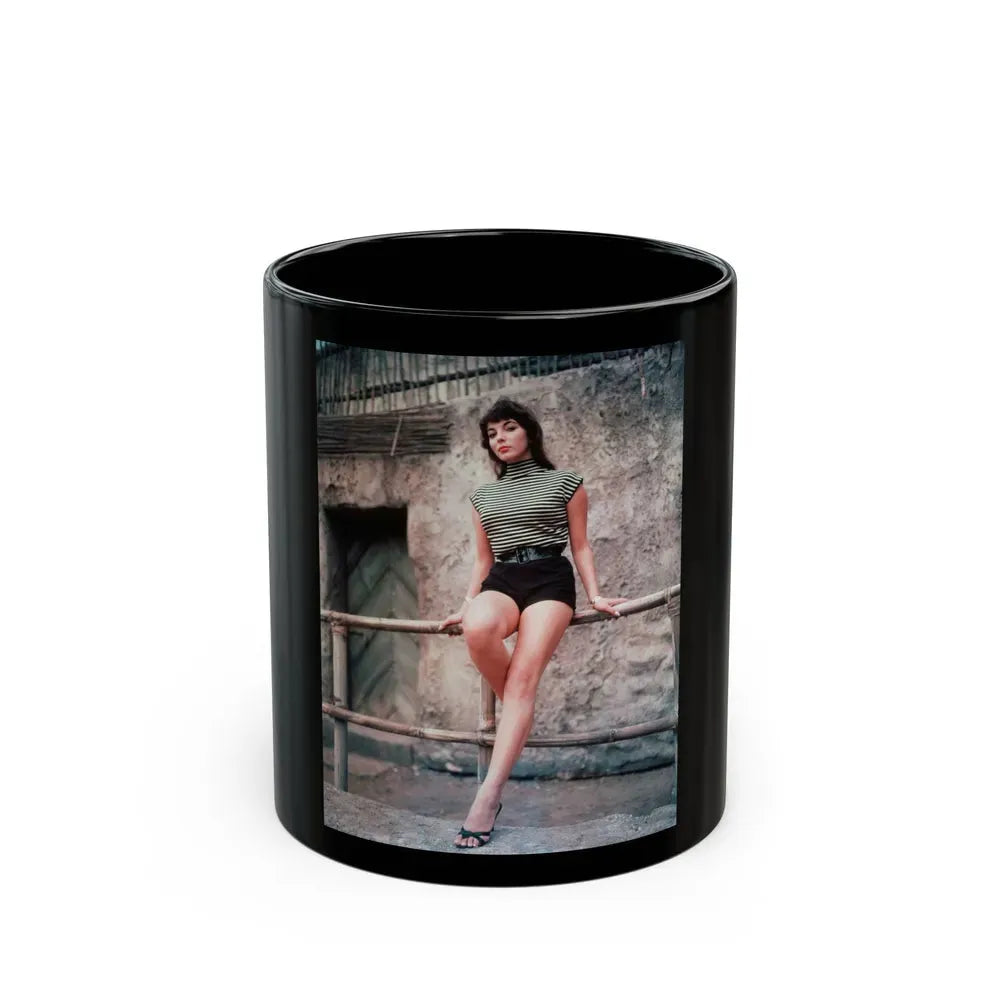 Joan Collins #431 (Vintage Female Icon) Black Coffee Mug 11oz - Go Mug Yourself