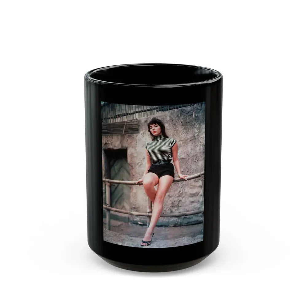 Joan Collins #431 (Vintage Female Icon) Black Coffee Mug 15oz - Go Mug Yourself