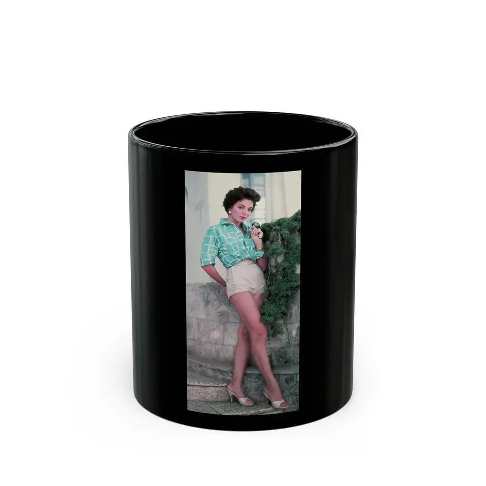 Joan Collins #432 (Vintage Female Icon) Black Coffee Mug 11oz - Go Mug Yourself