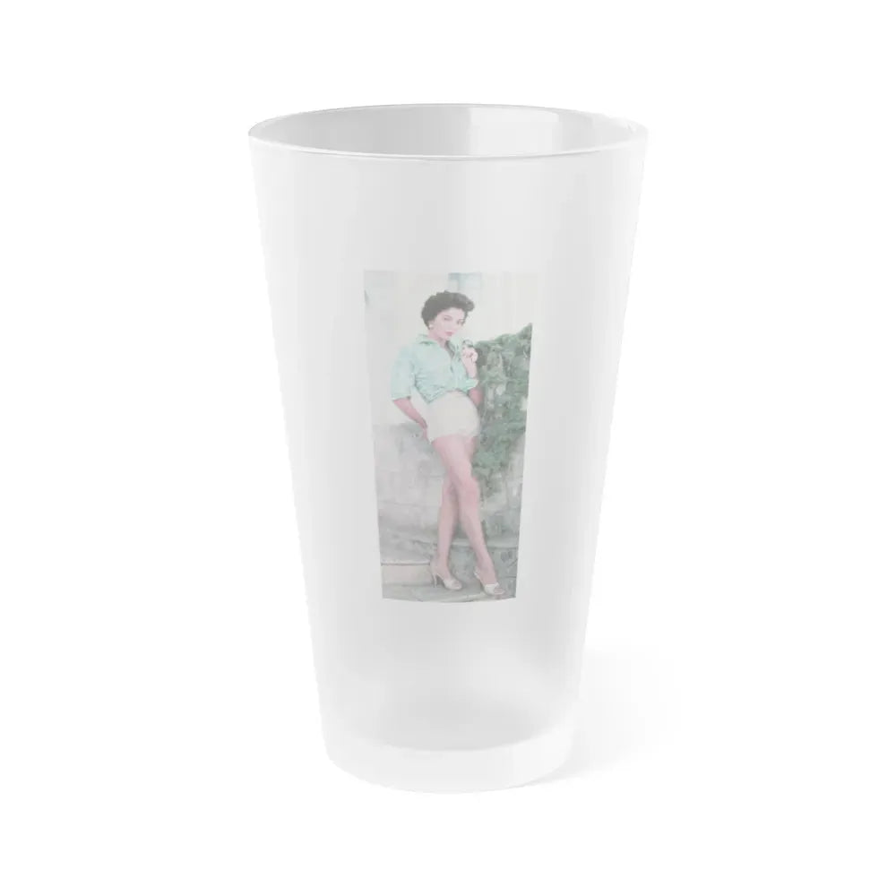 Joan Collins #432 (Vintage Female Icon) Frosted Pint Glass 16oz 16oz Frosted - Go Mug Yourself