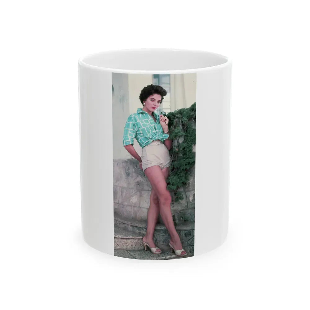 Joan Collins #432 (Vintage Female Icon) White Coffee Mug 11oz - Go Mug Yourself