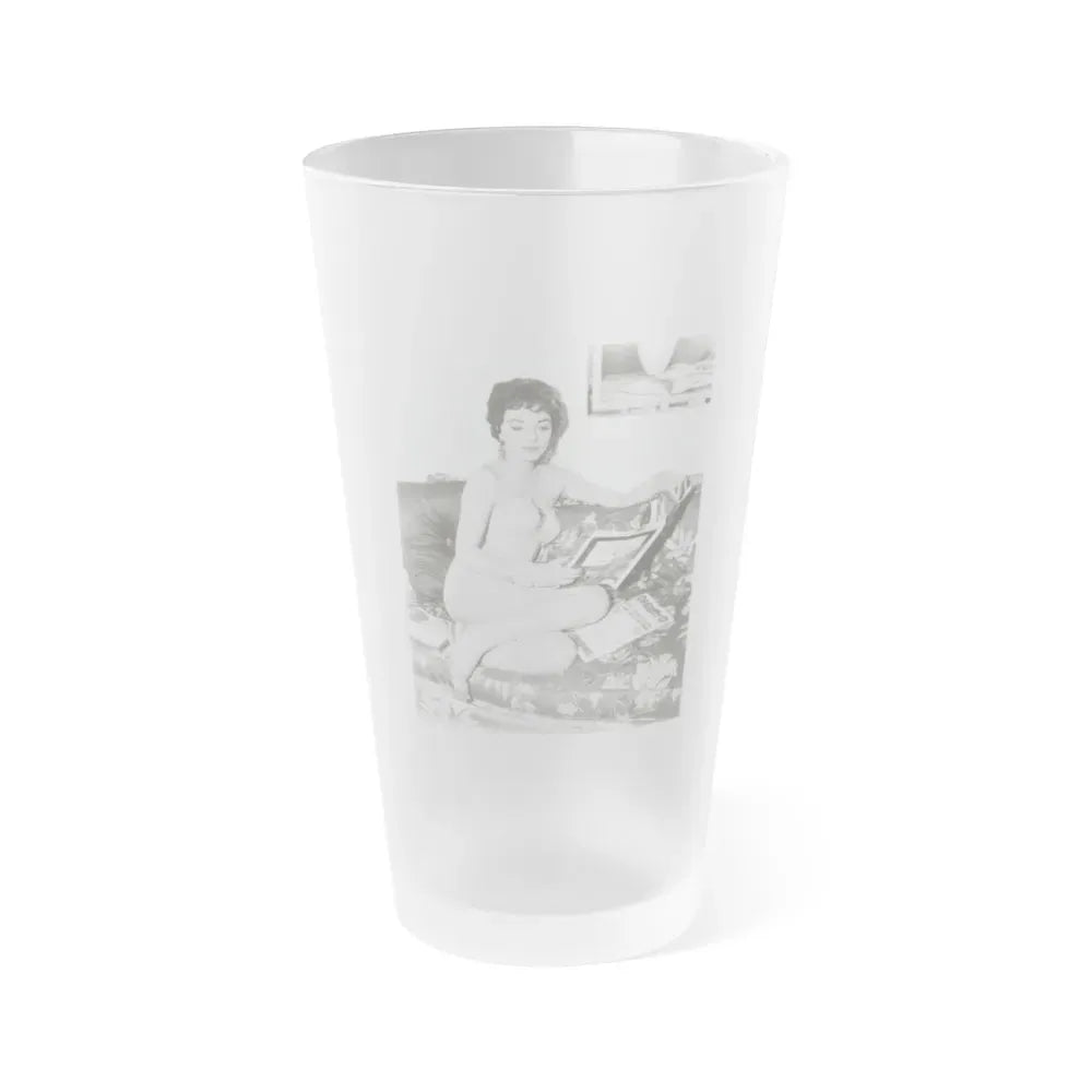 Joan Collins #434 (Vintage Female Icon) Frosted Pint Glass 16oz 16oz Frosted - Go Mug Yourself