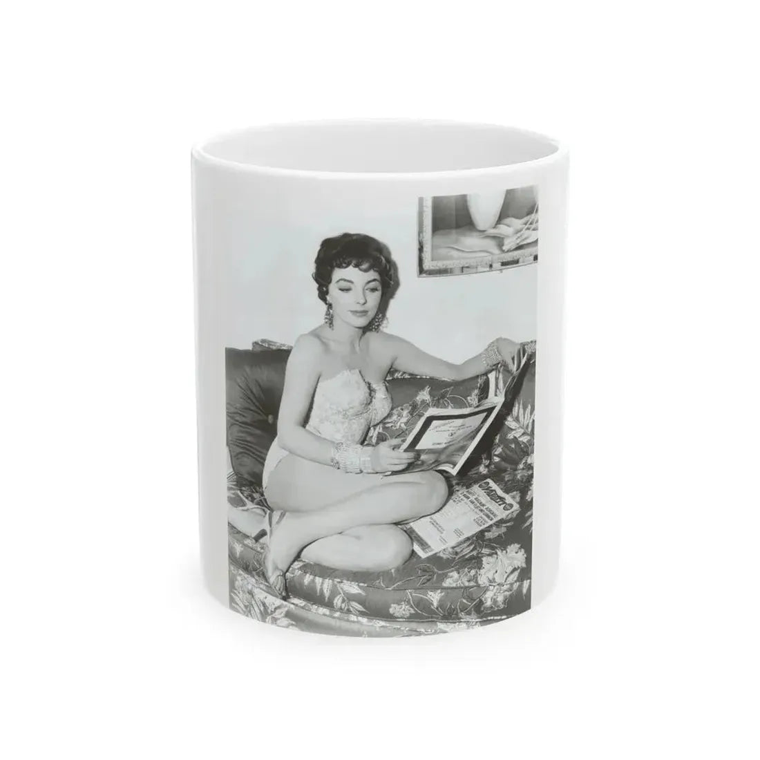 Joan Collins #434 (Vintage Female Icon) White Coffee Mug 11oz - Go Mug Yourself