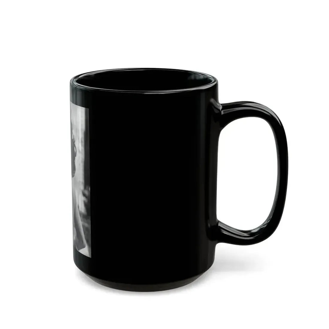 Joan Collins #435 - Topless (Vintage Female Icon) Black Coffee Mug - Go Mug Yourself