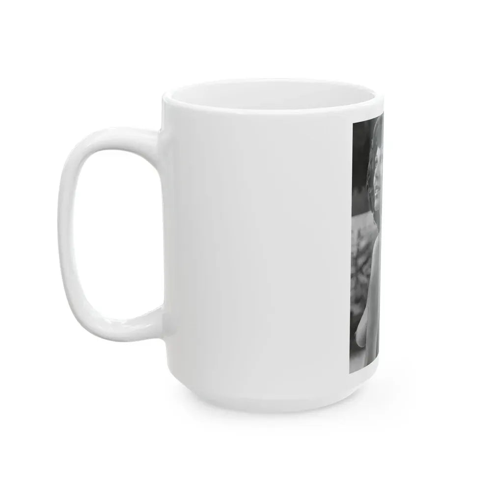 Joan Collins #435 - Topless (Vintage Female Icon) White Coffee Mug - Go Mug Yourself