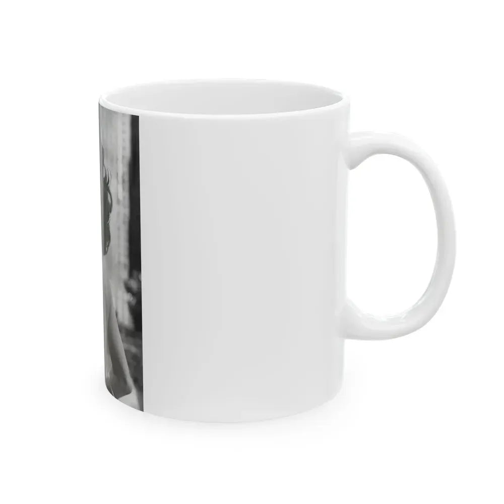 Joan Collins #435 - Topless (Vintage Female Icon) White Coffee Mug - Go Mug Yourself