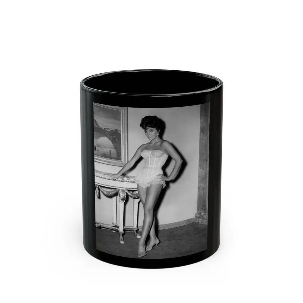 Joan Collins #436 (Vintage Female Icon) Black Coffee Mug 11oz - Go Mug Yourself
