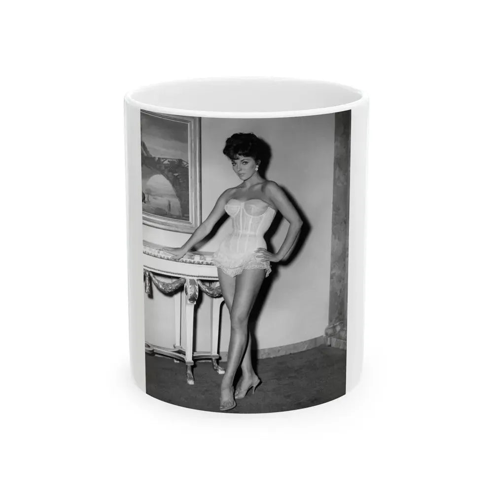Joan Collins #436 (Vintage Female Icon) White Coffee Mug 11oz - Go Mug Yourself