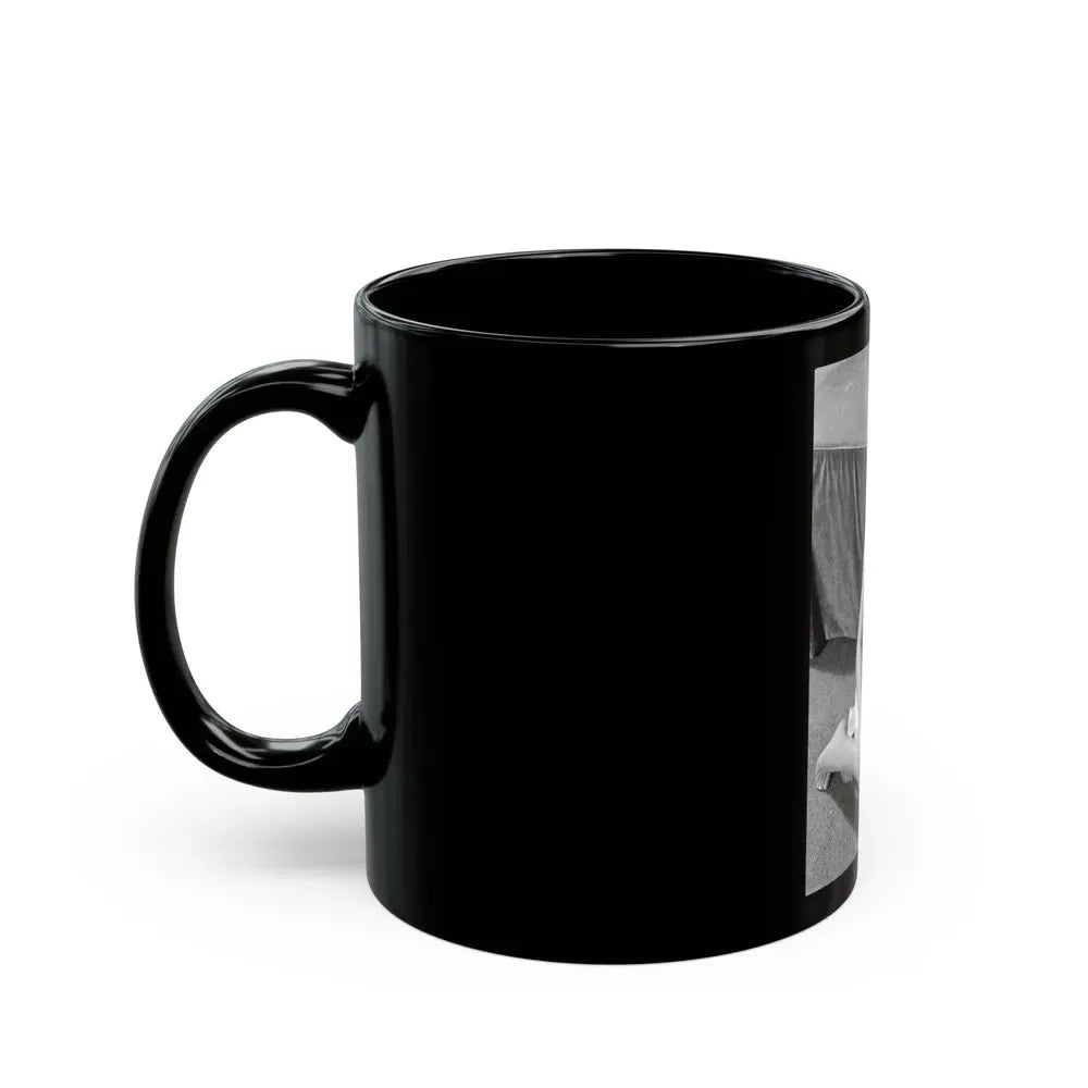 Joan Collins #439 (Vintage Female Icon) Black Coffee Mug - Go Mug Yourself