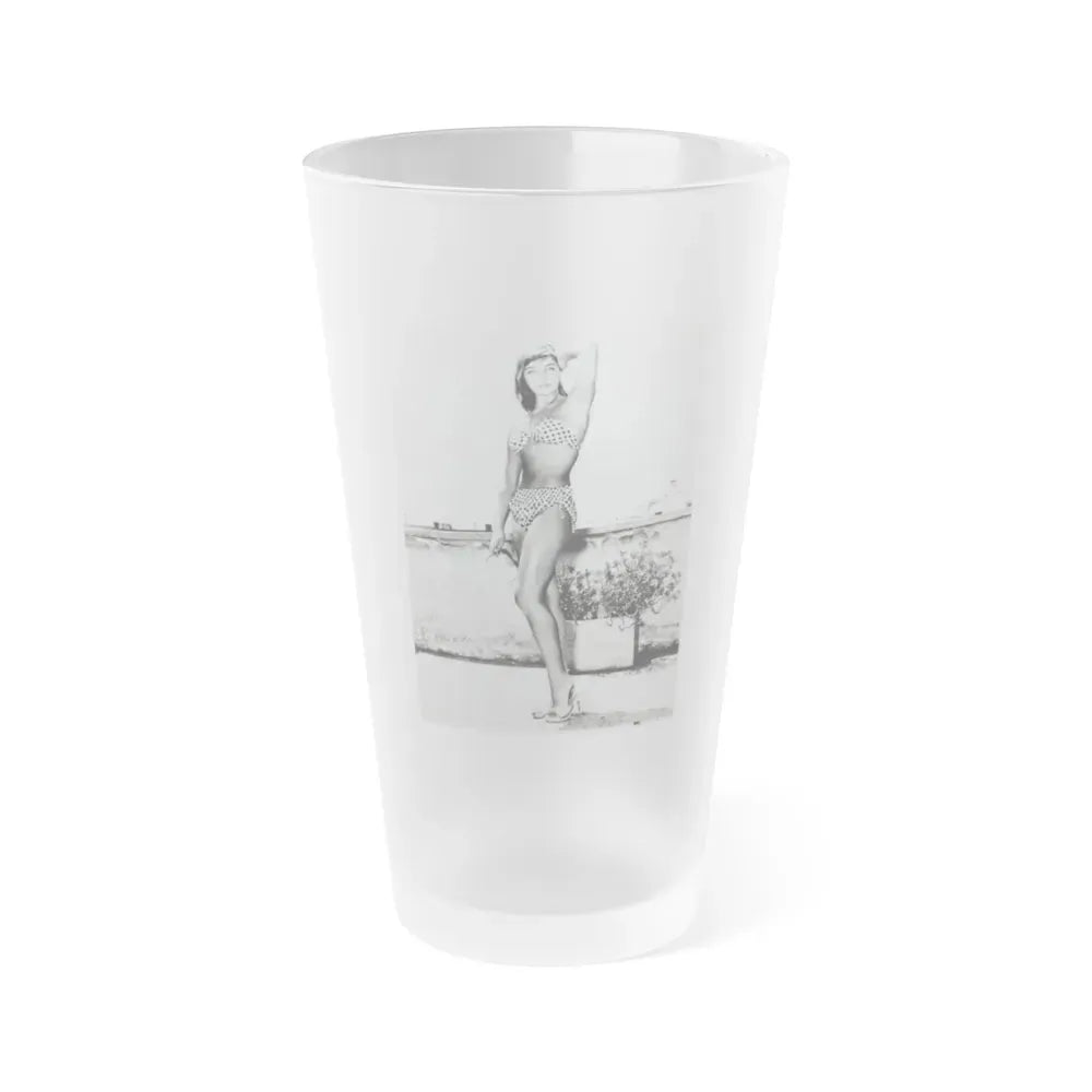 Joan Collins #440 1 (Vintage Female Icon) Frosted Pint Glass 16oz 16oz Frosted - Go Mug Yourself