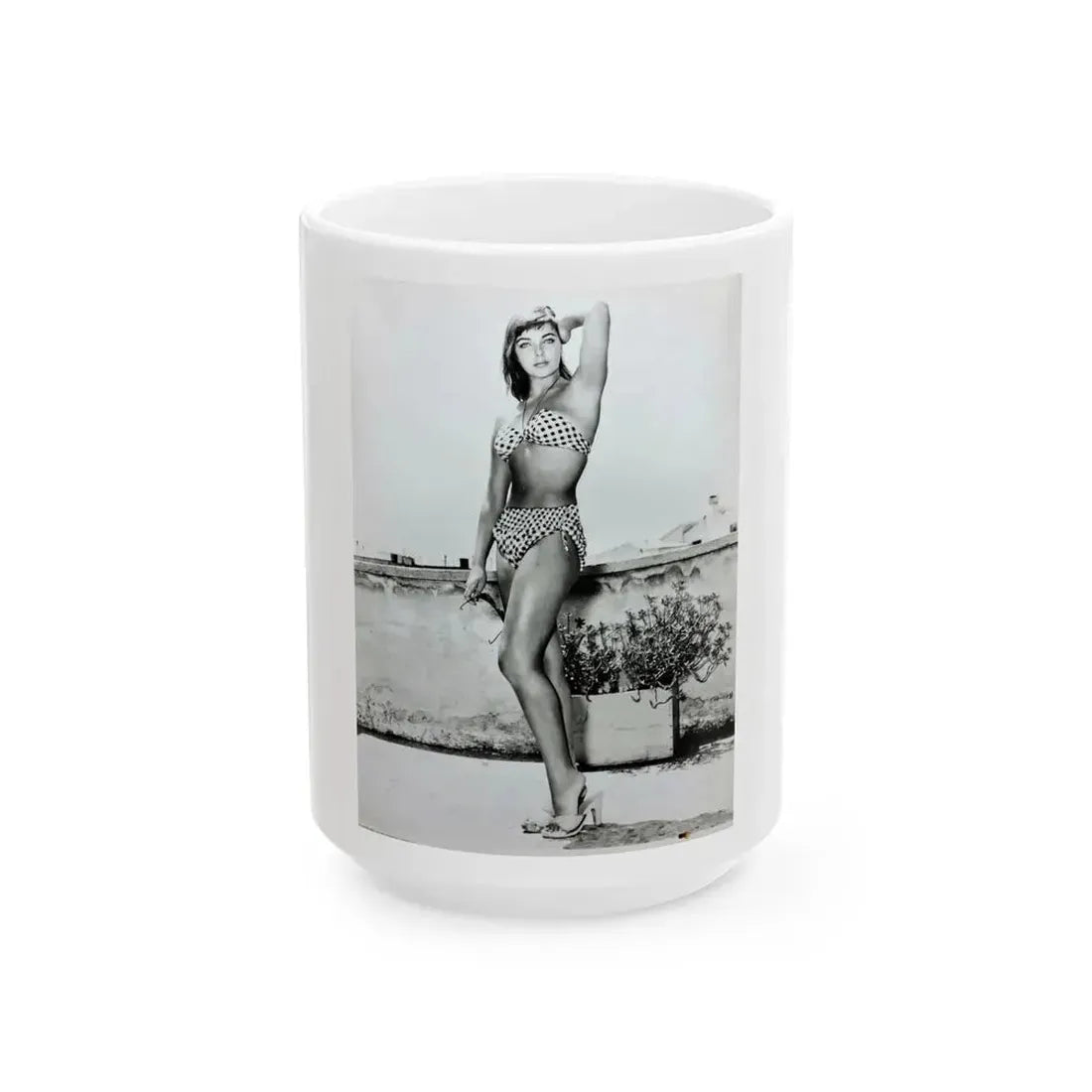 Joan Collins #440 1 (Vintage Female Icon) White Coffee Mug 15oz - Go Mug Yourself
