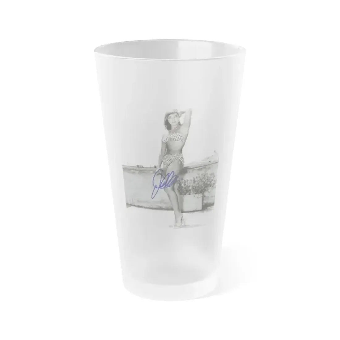 Joan Collins #440 (Vintage Female Icon) Frosted Pint Glass 16oz 16oz Frosted - Go Mug Yourself