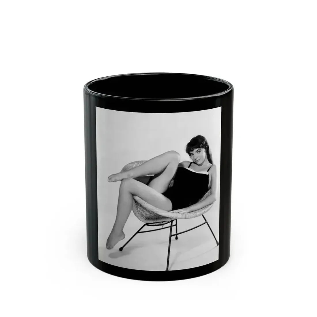 Joan Collins #441 (Vintage Female Icon) Black Coffee Mug 11oz - Go Mug Yourself