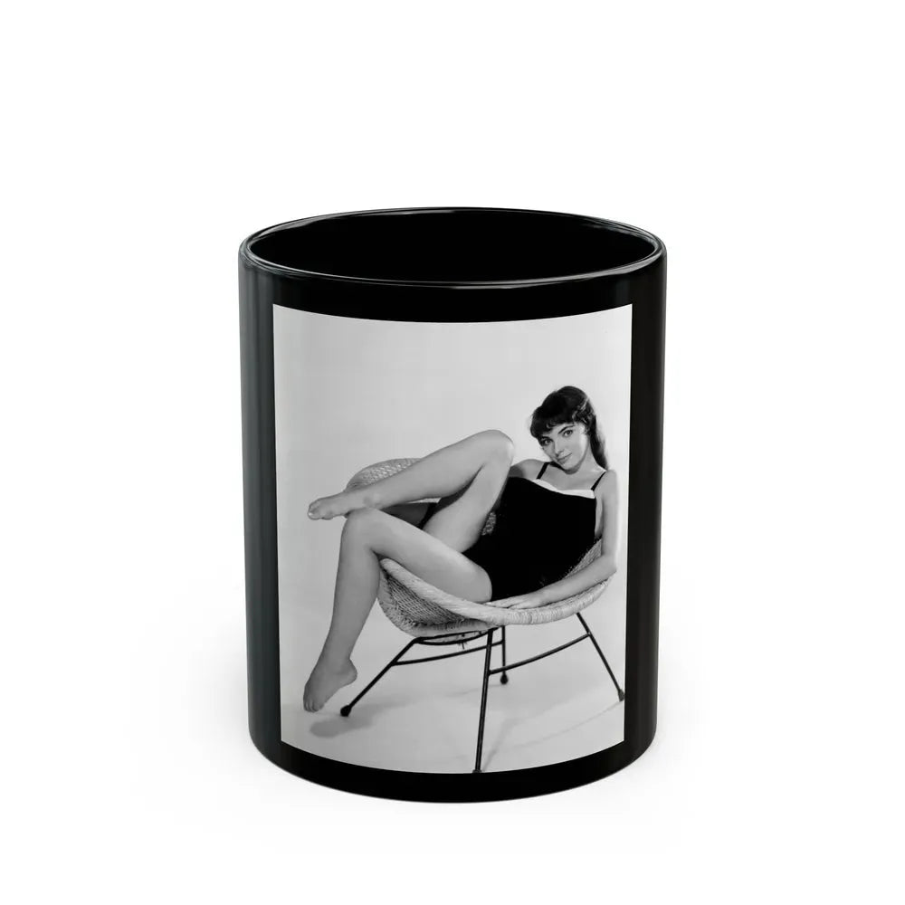 Joan Collins #441 (Vintage Female Icon) Black Coffee Mug 11oz - Go Mug Yourself