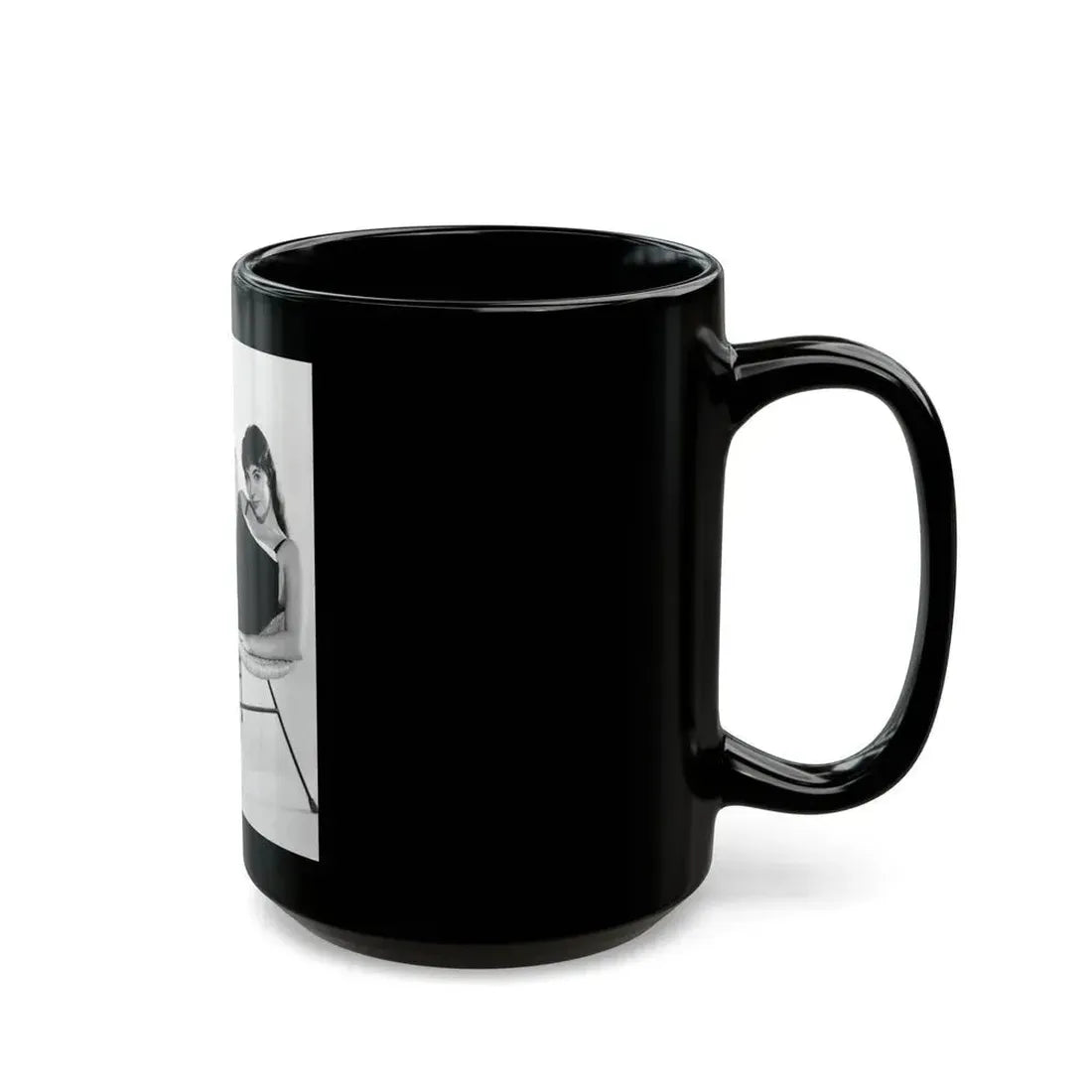 Joan Collins #441 (Vintage Female Icon) Black Coffee Mug - Go Mug Yourself