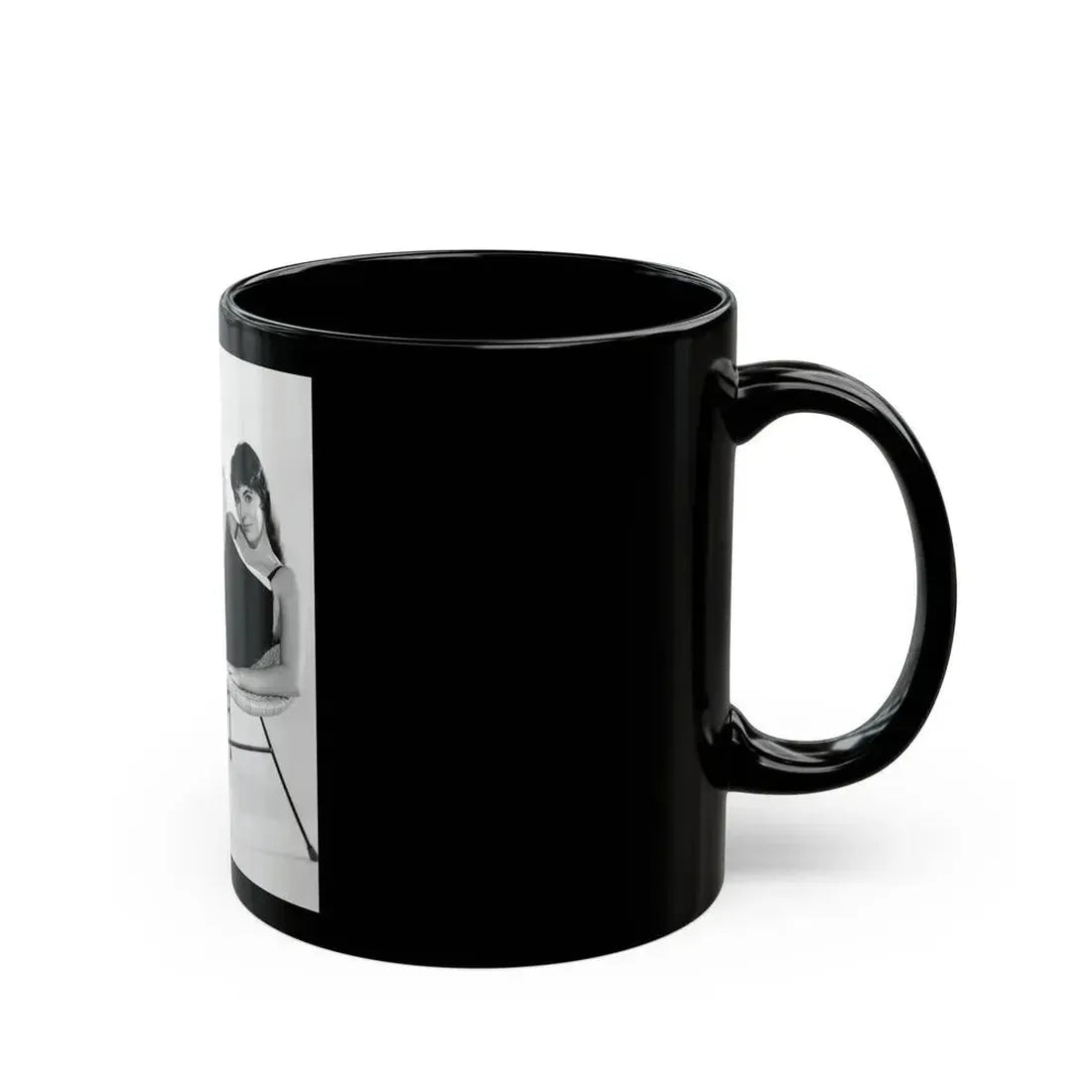 Joan Collins #441 (Vintage Female Icon) Black Coffee Mug - Go Mug Yourself