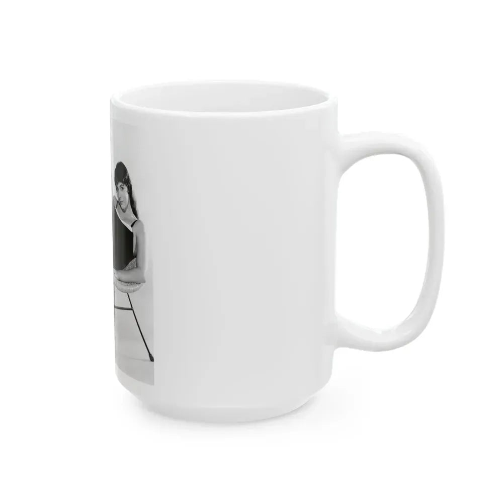 Joan Collins #441 (Vintage Female Icon) White Coffee Mug - Go Mug Yourself