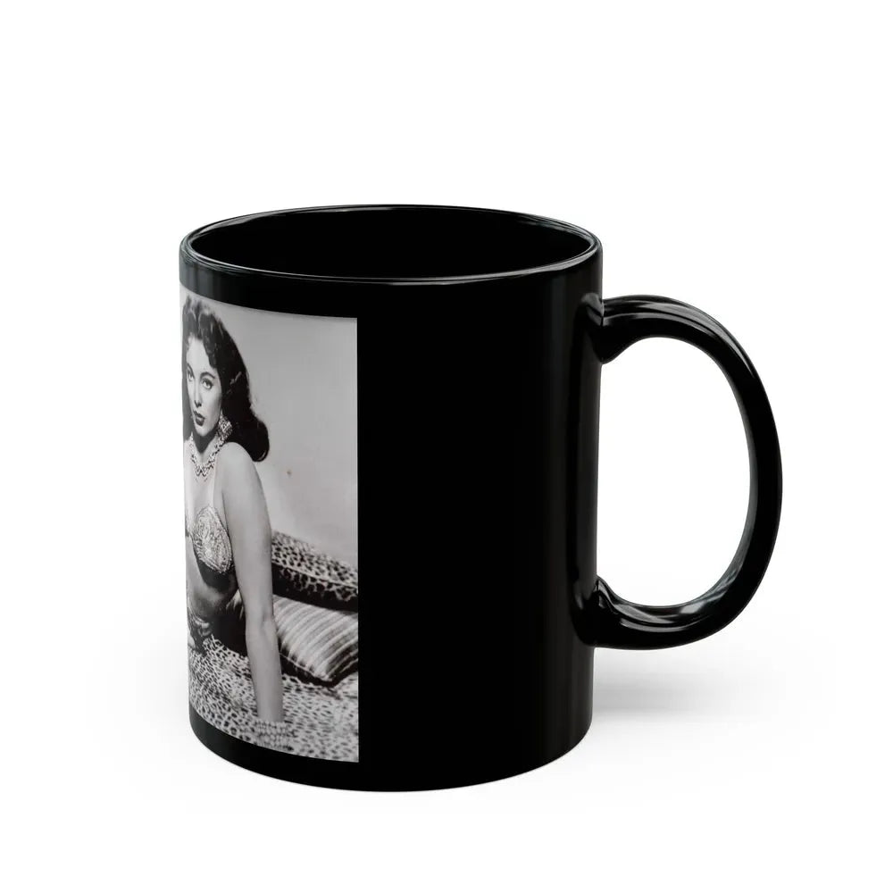 Joan Collins #448 (Vintage Female Icon) Black Coffee Mug - Go Mug Yourself