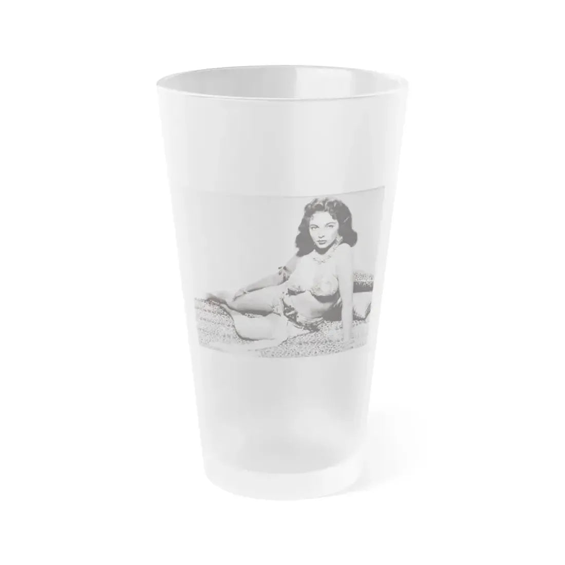 Joan Collins #448 (Vintage Female Icon) Frosted Pint Glass 16oz 16oz Frosted - Go Mug Yourself